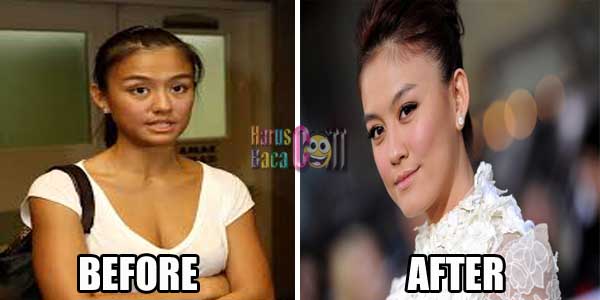 Muka Agnes Mo Sesudah dan Sebelum Make Up